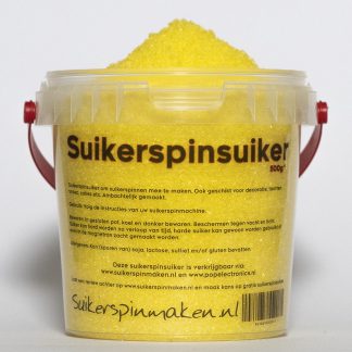 Suikerspinsuker lichtgeel energysmaak